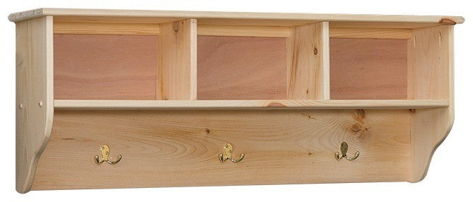 48 Inch] Amish Triple Cubby Wall Shelf – Simply Woods Pensacola