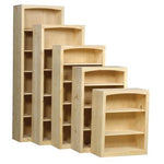 [24-48 Inch] Arched Shaker Pine Bookcases