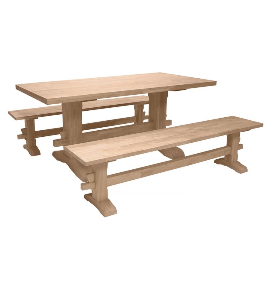 [36x72 inch] Thick Trestle Table